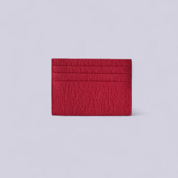 Kırmızı Vegan Deri Pinatex Kartlık - Ananas Derisi Card Holder