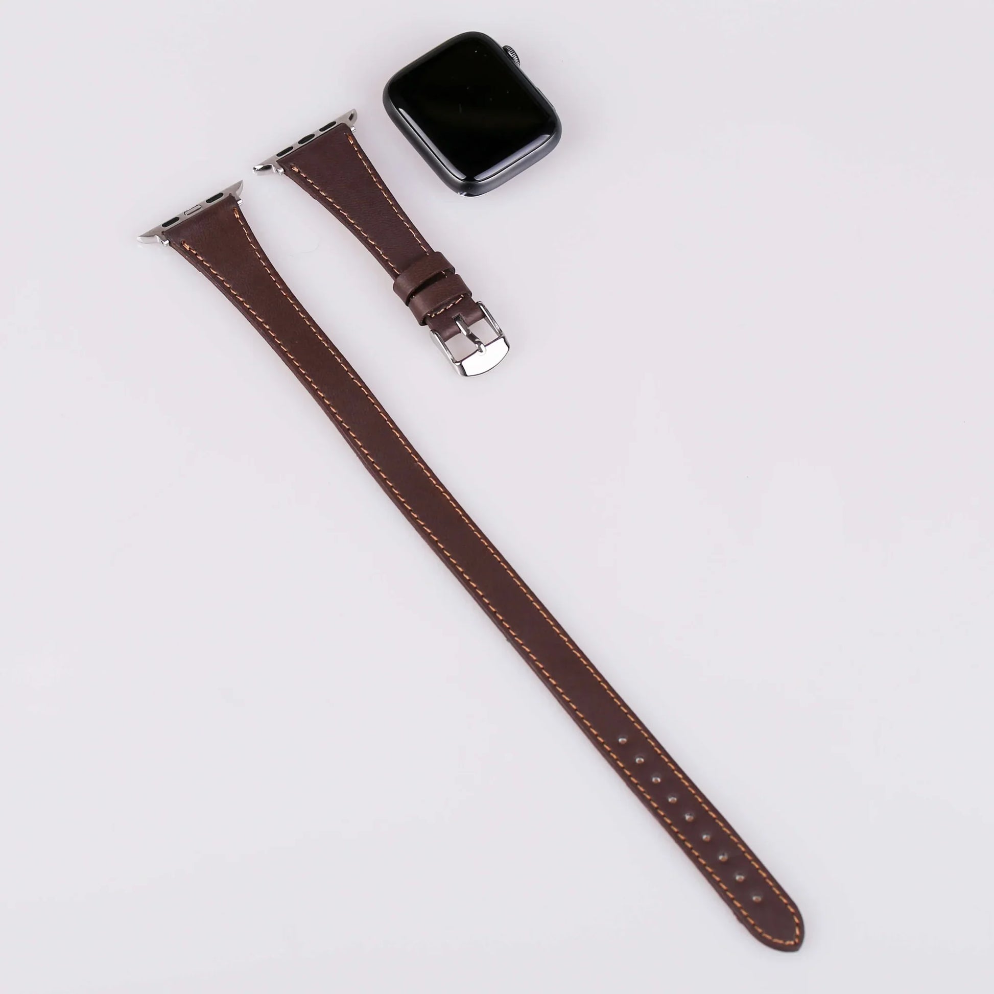 Bileklik Apple Watch Saat Kayışı - Vegan Leather Uzun Tasarım