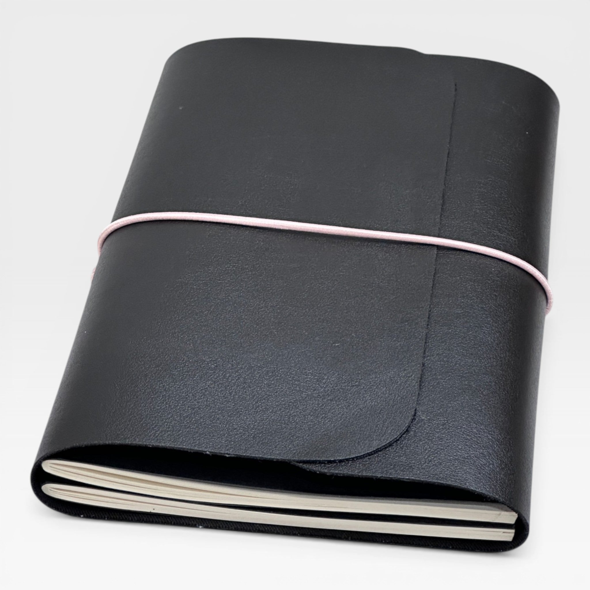 Terra A5 Trifold Defter Kılıfı - Siyah (Üzüm Derisi)