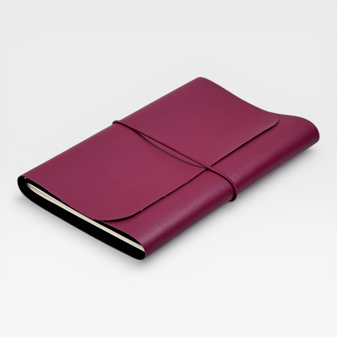 Terra A5 Trifold Defter Kılıfı - Bordo (Zeytin Derisi)