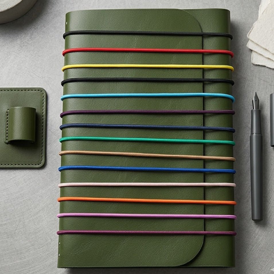 Nomad A5 Traveler's Defter Kılıfı - (Zeytin Derisi)